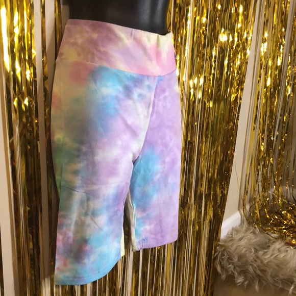 NWT Pastel tie dye bike shorts - Picture 2 of 8